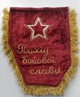 Vtg Ukraine 1960s Soviet Union Velvet Red Flag Russian Ussr  Banner Award Issued
