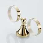 Gold Polished Brass Bathroom Wall Mounted Dual Cups Toothbrush Holder Sba932