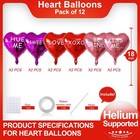 12 Pcs Red Heart Shaped Balloons 18 Inch Xoxo   Love   Sweet Valentine Balloons