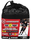 Ice Hockey Pucks-6oz-12pk Black Rubber Pucks In A Mesh Bag Ideal For Ice Hockey 