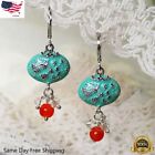 Retro 925 Silver Handmade Dangle Drop Earrings Ear Hook Women Fashion Jewelry