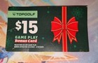 Topgolf Game Play Coupon  15 Off  Bonus Card Able To Use Only One Per Visit