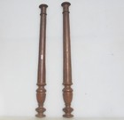 Victorian Carved Wooden Columns Old Wood Mounts Antique Vintage Half Flat 25 h