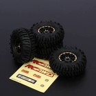Rcawd Scx24 Brass Wheels   Large Tires For 1 24 Axial Scx24 Crawler