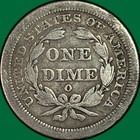 1843-o Seated Liberty Dime Very Fine Vf Coin  Old Cleaning  46429