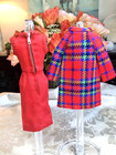 Vintage Barbie Fashion Red Delight    Mad About Plaid Coat Exlt Nm mint Cond 