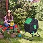 Gallon Compost Tumbler Compost Bin All-season Outdoor Bpa Free Single Rotating