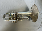Quality Olds Elkhart  Ind  U s a  Silver Marching Mellophone   Case