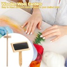 2pcs Wool Carders With Drop Spindle Set  Hand Carders Wool Needle Felting Bru   