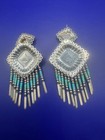 Sterling Silver Native American Dangle Turquoise Earrings