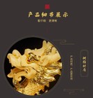 Feng Shui Resin Golden Loong Sculpture Chinese Home Decor Lucky Statue