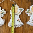 Set Of 6 Vintage Handmade Felt Christmas Tree Ornaments Angels