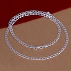 16 -30  Mens Womens 925 Sterling Silver 3mm Cuban Curb Link Chain Necklace  n154