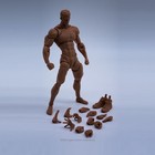 Wind Toys 1 12 Male Black Skin Action Figure 6in Super Flexible Body Doll Model