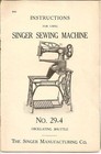 Singer Model 29-4 Sewing Machine User Manual Operation Guide  Tough Wire Binding