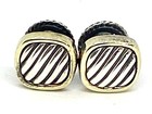 Vintage David Yurman Dy 14k  Sterling Silver Cable Cuff Links