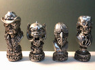 Heavy Metal 4 Silver Bust Rock Collection Mot  rhead Megadeth Black Sabbath