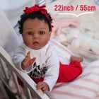 22  African American Reborn Baby Girl Doll Lifelike Soft Body Gift For Kids 3 