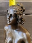 Bronze Sculpture Statue Woman Marble Deco Female Paris Rare Decor Art Lady