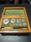 Will Corporation  rochester  Ny  Laboratory Apothecary Weights Wooden Box 4 5 