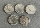  lot Of 5  Walking Liberty Half Doiiar - 90  Siiver - Choose How Many Lots Of 5 