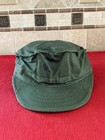 Vtg Usmc Marine Cap Utility Cotton Sateen Og 107 Hat Green Sz L Large