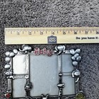 Vintage Pewter  baby  Collage Picture Frame  5 Photo Openings         