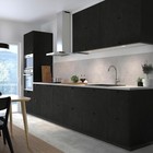 Black Wood Grain Contact Paper Peel Stick Self Adhesive Wallpaper Vinyl Wrap New