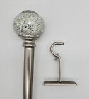 Mirrored Mosaic 1  Adjustable Curtain Rod - Brushed Nickel  Two Sizes
