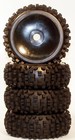 4pcs Rc 1 8 Buggy Car Off Road Tires Glued Hex 17mm  bkd  Big Block