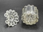 Vintage Halsey Depression Glass Mustard Jar Covered Condiment Dish Pressed Glass