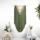  Macrame Wall Hanging Boho Home Decor handmade Craft Handwoven Tapestry Green