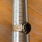 Rare Genuine Ancient Viking Norse Warrior Ring Engraved Black Stone Antique