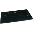 3 Black Flocked 20 Compartment Display Tray Inserts