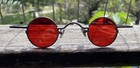 Vintage Red Sunglasses Men Round Red Sunglasses Retro Small Round Glasses Uv400