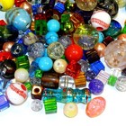 Gw9910 Assorted Size 4mm-15mm Shape Color   Finish Glass Mix 16oz  1 200 Beads 