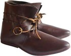 Medieval Leather Shoes Renaissance Buckle Boot Sca Larp