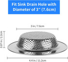 4pcs 4 4  Stainless Steel Kitchen Sink Drain Strainer Food Catcher