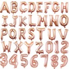 16  Custom Rose Gold Letter Number Mylar Balloon Banner Phrase Birthday         