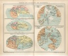 Lot 2 Maps 1895 World History Of Geography Famous Travelers Old Maps Ptolemy