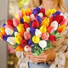 5 10pack Artificial Fake Tulip Flowers Real Touch Pop Wedding Floral Home Decor