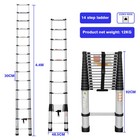 Aluminum Telescoping Ladder 14 5ft Portable Extension Ladder - Multi-purpose Lig