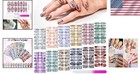 Gorgeous 168 Pcs Diy Nail Strips - Glitter Gradient Full Wraps With File