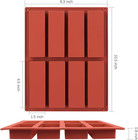 Joersh 2pcs Granola Bar Mold Rectangle Silicone Candy Bar Mold Deep For Baking C