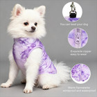 Pet Dog Cat Coat With Leash Anchor Color Patchwork Padded Puppy Vest Jacket Tedd