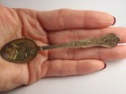 Antique Sterling Silver Troubadours Lion Demitasse Souvenir Spoon 4 