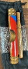 Professional Wood Mini Claves 9     Painted With Puerto Rico Flag  Bag Included 