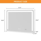 31 5  Vanity Makeup Mirror W  Smart Touch Control   Wireless Charger Light Unit