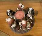    true Friends    Cavalier King Charles Spaniel Votive Candle Holder Vintage Resin