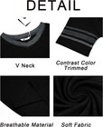 Mens Nightshirt Short Sleeve V Neck Sleep Shirt Loose Fit Lounge Pajamas Wear